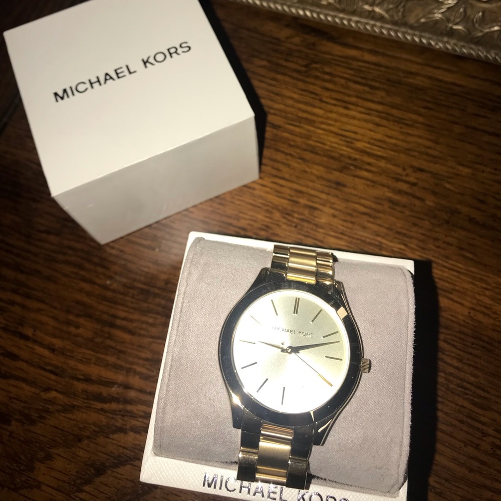 Micheal Kors Unisex Gold-Tone Watch